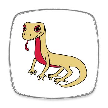 lizard gecko snake reptile blindfuck - Square fridge magnet - white - Front