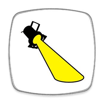 Projecteurs Spotlight - Magnet carré - blanc - Devant