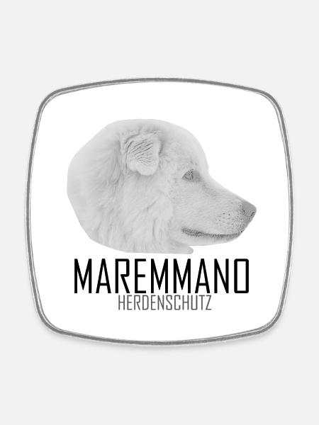 MAREMMANO ABRUZZESE - Herdenschutz - Viereckiger Kühlschrankmagnet - Weiß