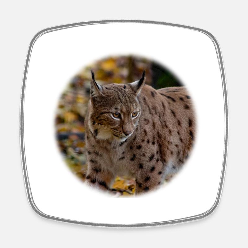 Lynx - Square fridge magnet - white