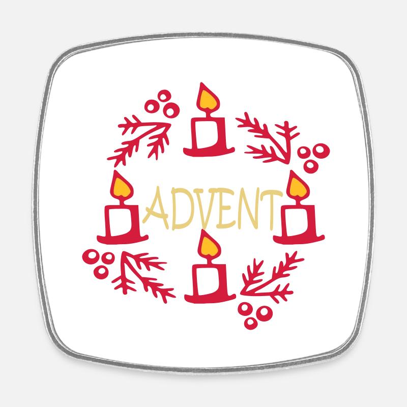 Advent - Square fridge magnet - white
