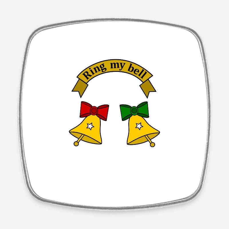 Ring my bell - Square fridge magnet - white