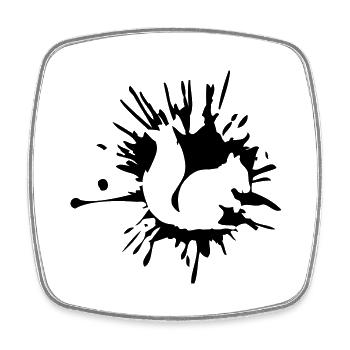 déposer dab graffiti peinture spray graffiti eichho - Magnet carré - blanc - Devant