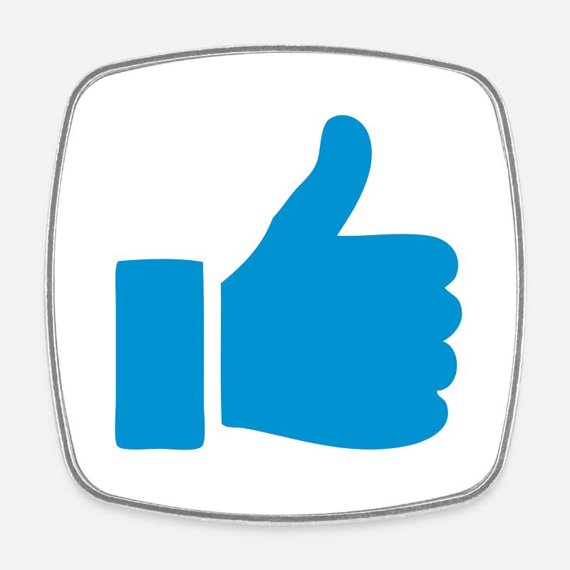 thumbs up - Square fridge magnet - white