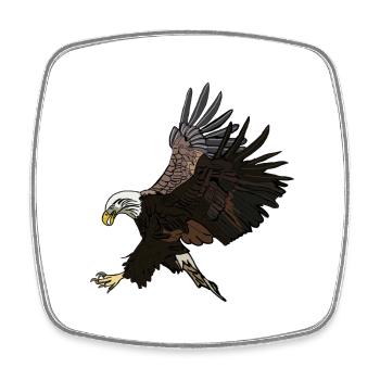 Eagle Adler - Viereckiger Kühlschrankmagnet - Weiß - Vorne