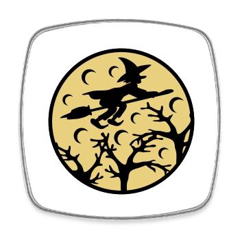 Witch Moon - Magnet carré - blanc - Devant