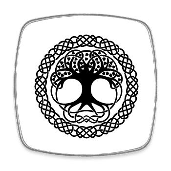 Celtic sign tree gift symbol religion - Square fridge magnet - white - Front