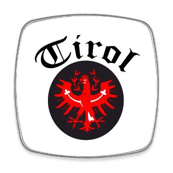 Tirol - Viereckiger Kühlschrankmagnet - Weiß - Vorne