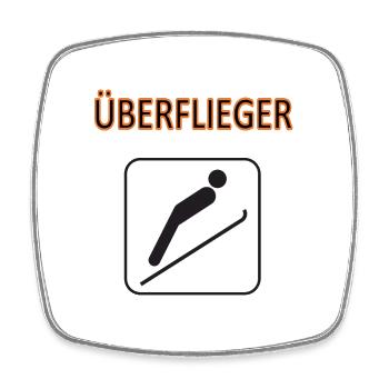 High-flyers - Square fridge magnet - white - Front