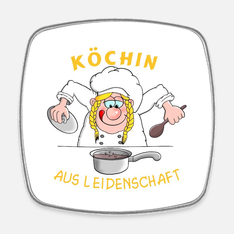 Cook with passion - Square fridge magnet - white
