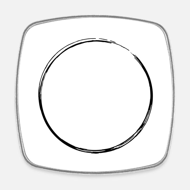 Cercle - Magnet carré - blanc