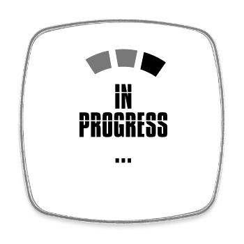 in progress loading zeichen ring kreis lade wird a - Viereckiger Kühlschrankmagnet - Weiß - Vorne