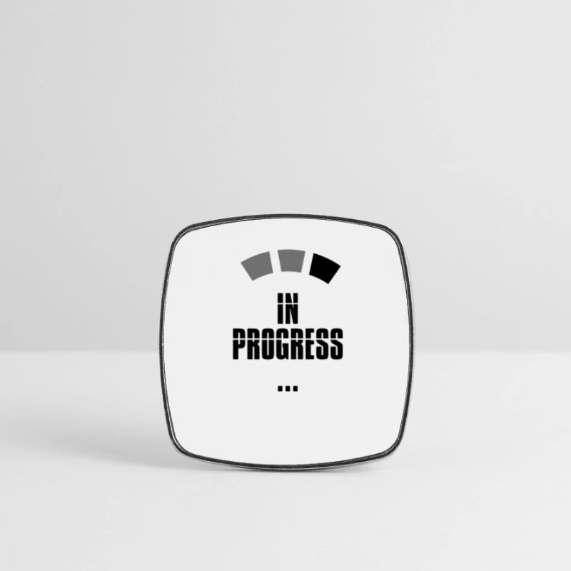 in progress loading sign ring circle loading becomes a Square fridge magnet