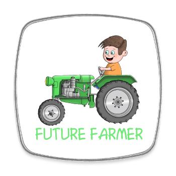 Offspring farmer - farmer - future farmer - Square fridge magnet - white - Front