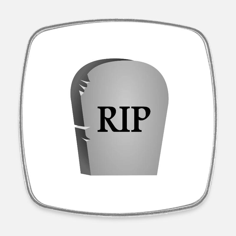 RIP - Square fridge magnet - white