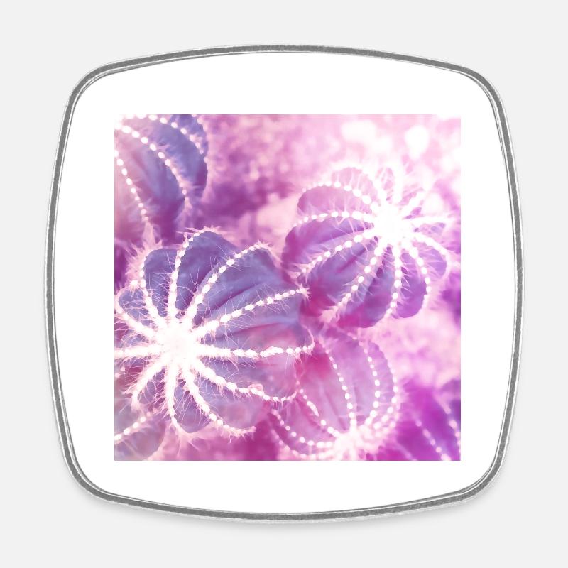 Minimalisme aquarelle de cactus d'été - Magnet carré - blanc