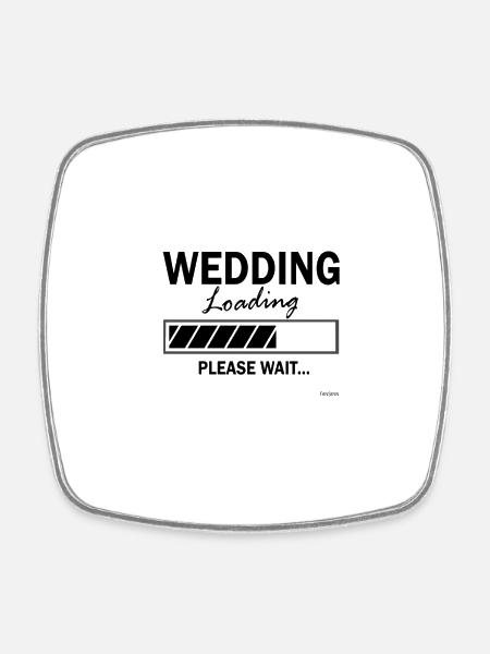 Hochzeit Junggesellenabschied Ehe Liebe Geschenk - Viereckiger Kühlschrankmagnet - Weiß