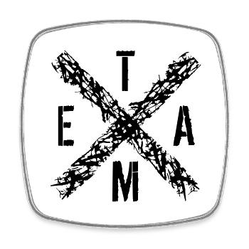 team x kreuz member crew verein freunde party trup - Square fridge magnet - white - Front
