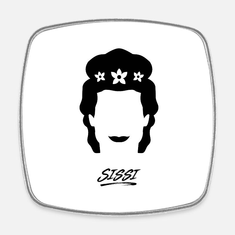 Die Sissi - Viereckiger Kühlschrankmagnet - Weiß