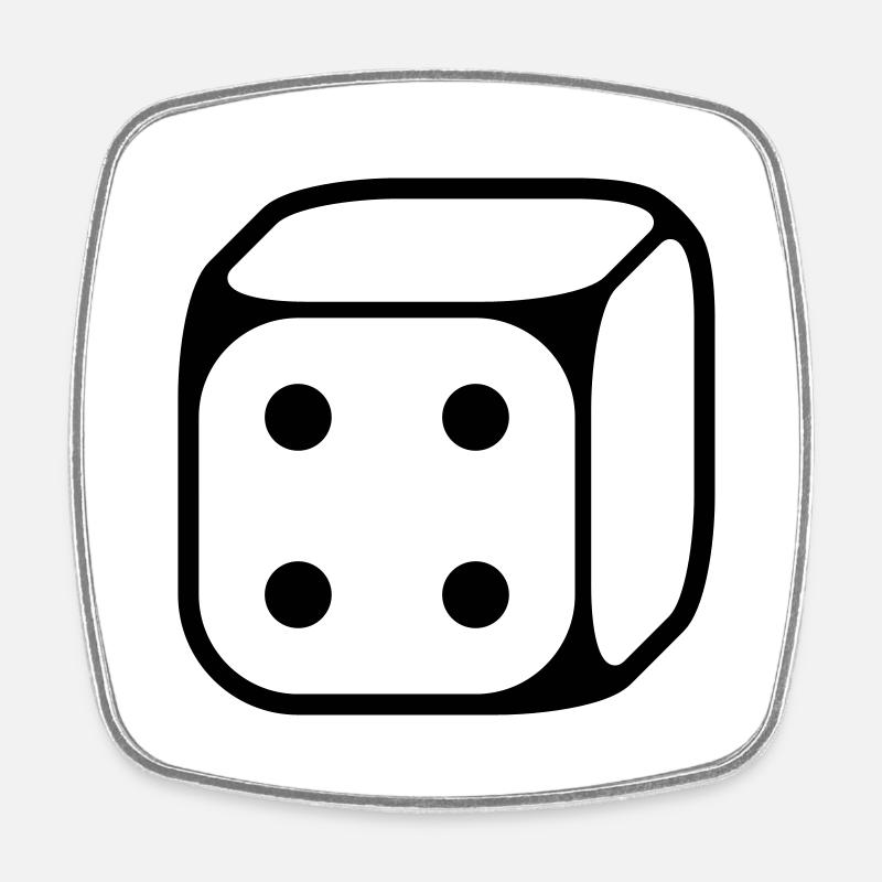 4 cubes (4 / 1C) - Magnet carré - blanc