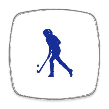 Hockeygirl - Magnet carré - blanc - Devant