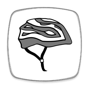 fahrradhelm fahrrad helm fahren fahrer fahrradfahr - Viereckiger Kühlschrankmagnet - Weiß - Vorne