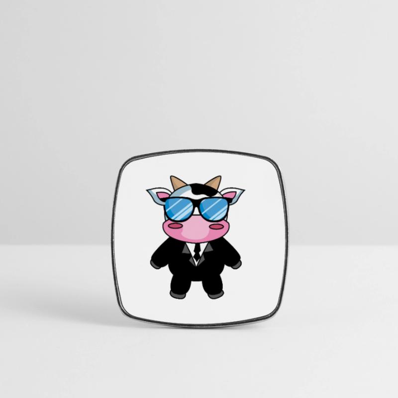 Security oder eher SeKUHrity? Viereckiger Kühlschrankmagnet