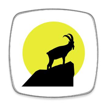 Sternzeichen Steinbock - Viereckiger Kühlschrankmagnet - Weiß - Vorne