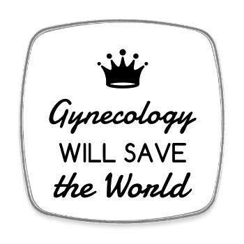 Gynecologist Gynécologue Gynäkologe Médecine - Square fridge magnet - white - Front