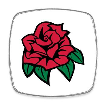rose - Square fridge magnet - white - Front