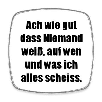 Lustiger cooler Spruch - Viereckiger Kühlschrankmagnet - Weiß - Vorne