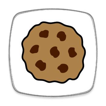 cookie biscuit cookies - Square fridge magnet - white - Front