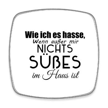 Wie ich es hasse Spruch - Viereckiger Kühlschrankmagnet - Weiß - Vorne