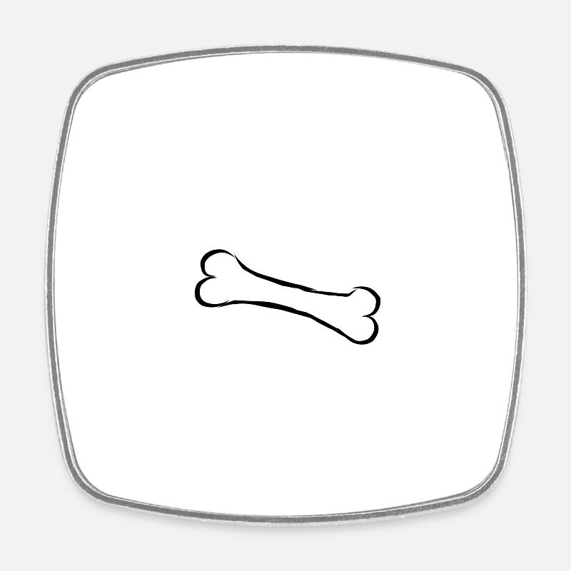 Bone bone - Square fridge magnet - white