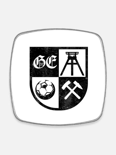 Gelsenkirchen Wappen - Viereckiger Kühlschrankmagnet - Weiß