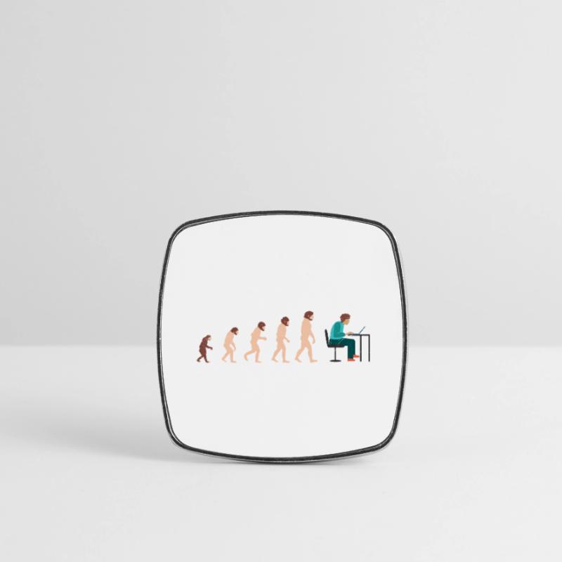 Evolution Developer Programmer gift idea Square fridge magnet