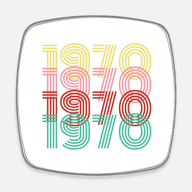 1970 50th birthday - Square fridge magnet - white