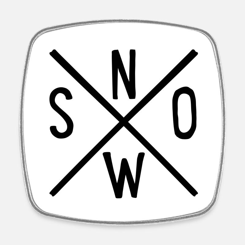 Schnee - Viereckiger Kühlschrankmagnet - Weiß