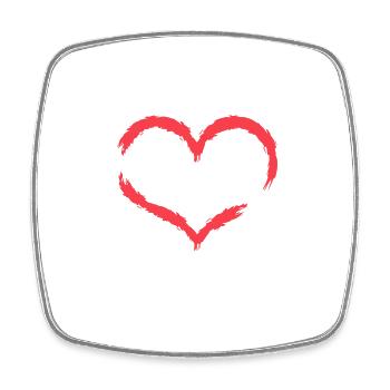 Heart infinite endless - Square fridge magnet - white - Front