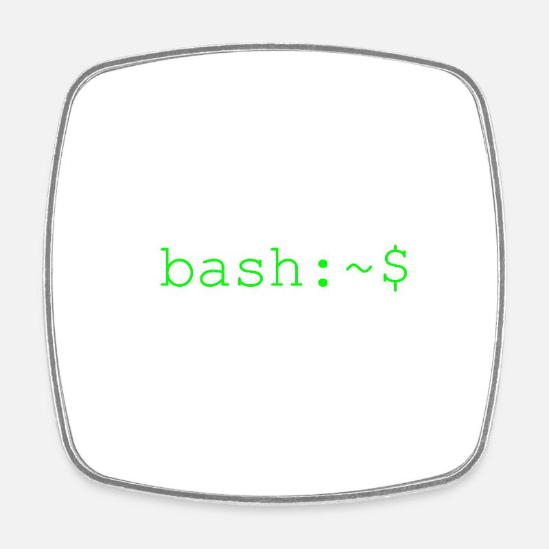 Linux bash shell console - Viereckiger Kühlschrankmagnet - Weiß