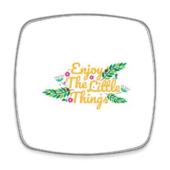 Énonciations de motivation Profitez de la petite idée cadeau - Magnet carré - blanc - Devant