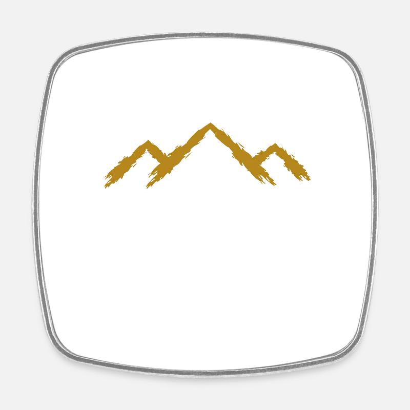 Mountain mountaineering - Square fridge magnet - white