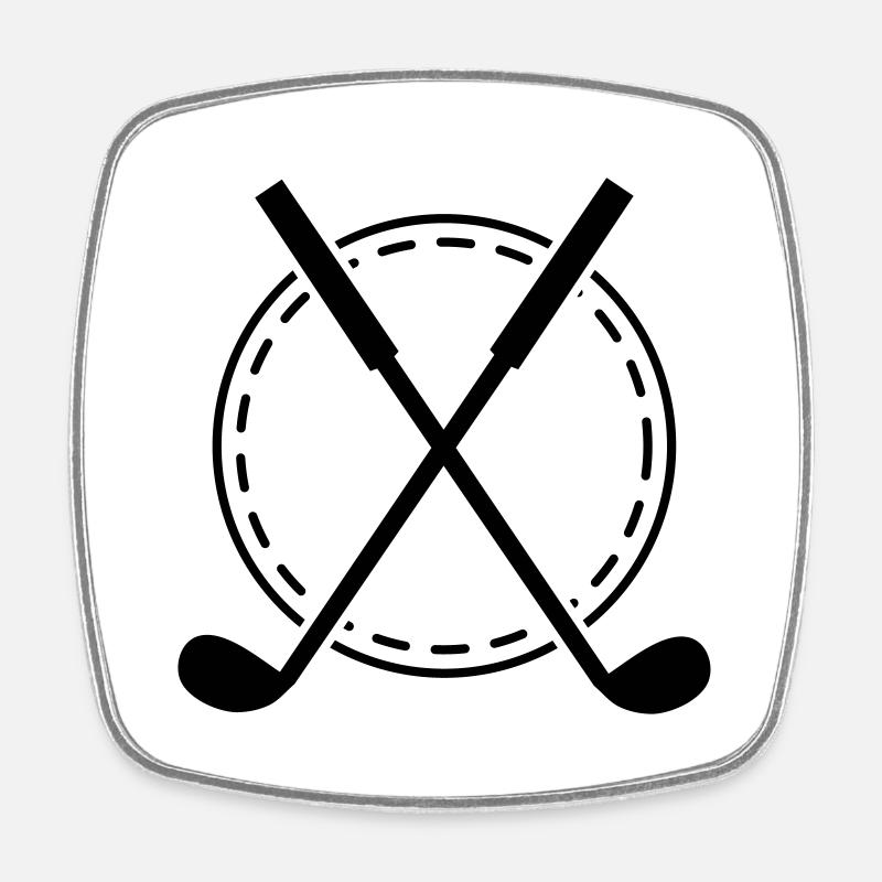 Golf Emblem - Viereckiger Kühlschrankmagnet - Weiß