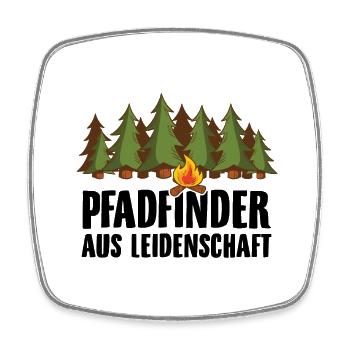 Pfadfinder Sprüche | Abzeichen Lagerfeuer Geschenk - Viereckiger Kühlschrankmagnet - Weiß - Vorne