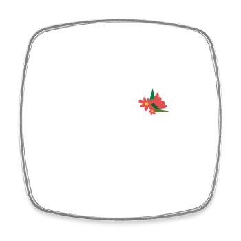 Birthday 50 birthday 50 and still blooming - Square fridge magnet - white - Front