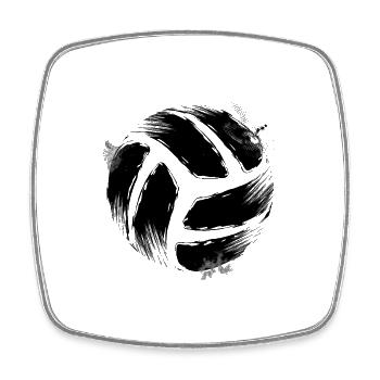 Volleyball player | Volleyball team player gifts - Square fridge magnet - white - Front