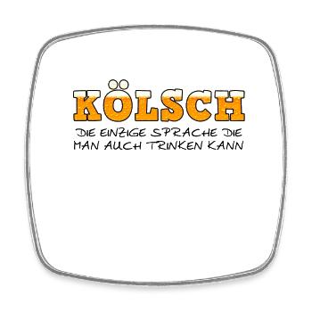 Kölsch Geschenkidee für Kölner - Viereckiger Kühlschrankmagnet - Weiß - Vorne