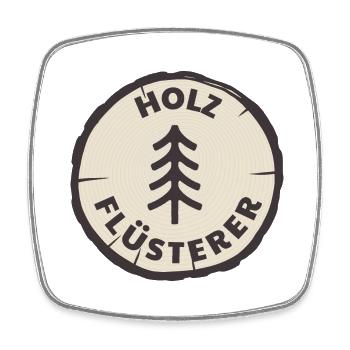 holz flüsterer - Viereckiger Kühlschrankmagnet - Weiß - Vorne