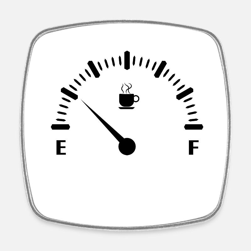 Tee Kaffee Tee Kaffee - Viereckiger Kühlschrankmagnet - Weiß