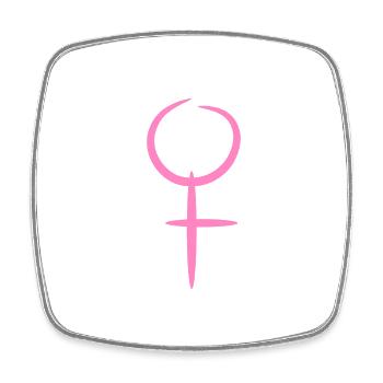 Vénus symbole femme fille Vénus symbole cadeau - Magnet carré - blanc - Devant
